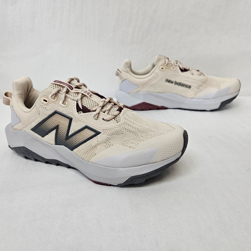 New Balance Nitrel v6 Trail Running Shoe WTNTRCC6 Beige Grey Women Size 8.5 Wide